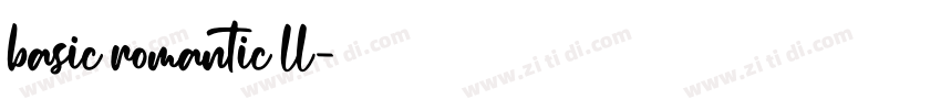 basic romantic ll字体转换